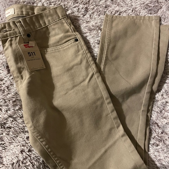 Tan Slim 511 Levis Jeans - Picture 1 of 2